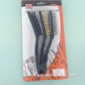 Wire Brushes With 3pcs Nylon Steel Brass Brush